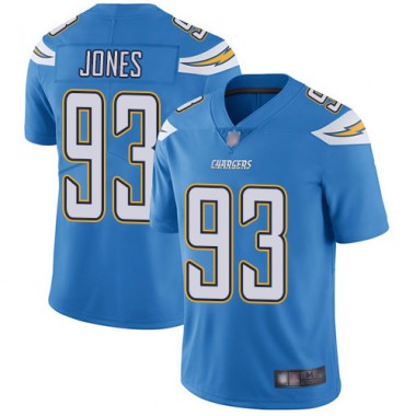 Los Angeles Chargers NFL Football Justin Jones Electric Blue Jersey Men Limited  #93 Alternate Vapor Untouchable